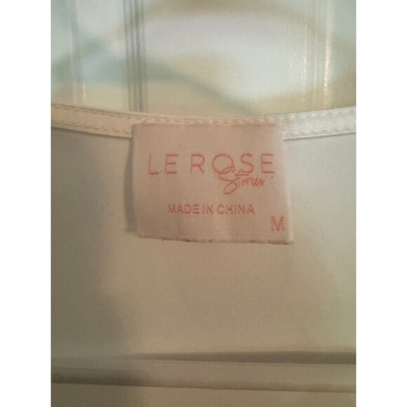 Le Rose Stories Alaina Bridal Robe Pleated Sleeve Satin Maxi - Includes Slip - Picture 8 of 12